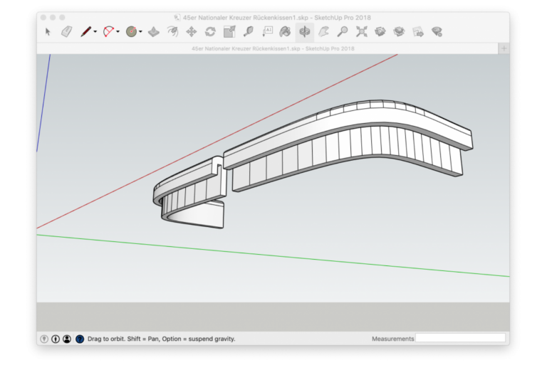 Wir haben das Polster mit unserer 3D-CAD Software am Computer entwickelt.